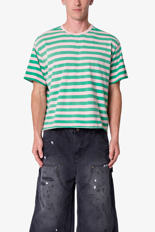 Striped S/S Tee - Pink/Green