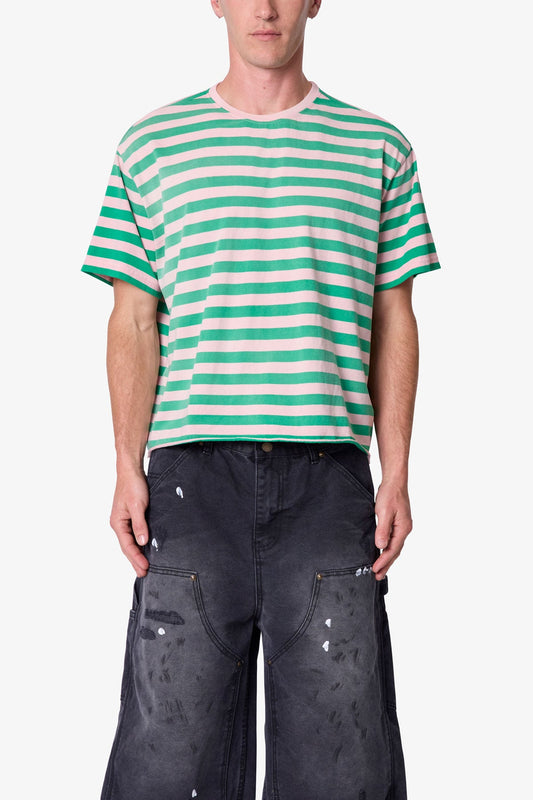 Striped S/S Tee - Pink/Green