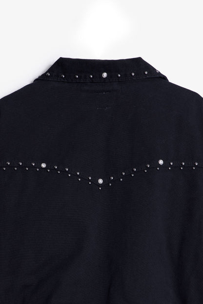 Studded Work Jacket - Washed Black