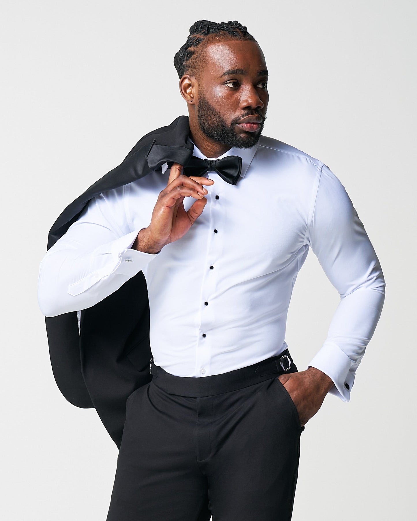 The Solid White Tuxedo Shirt