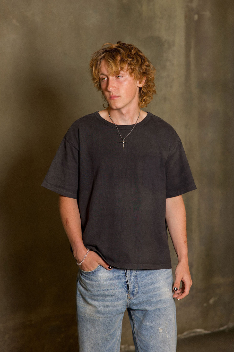 Sunfaded Pocket Tee - Washed Black