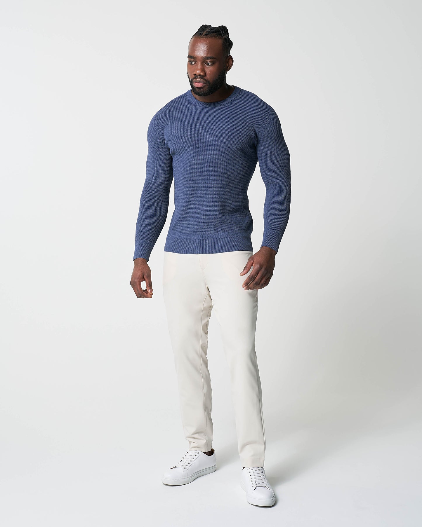 Heavy Knit Crewneck  - Navy