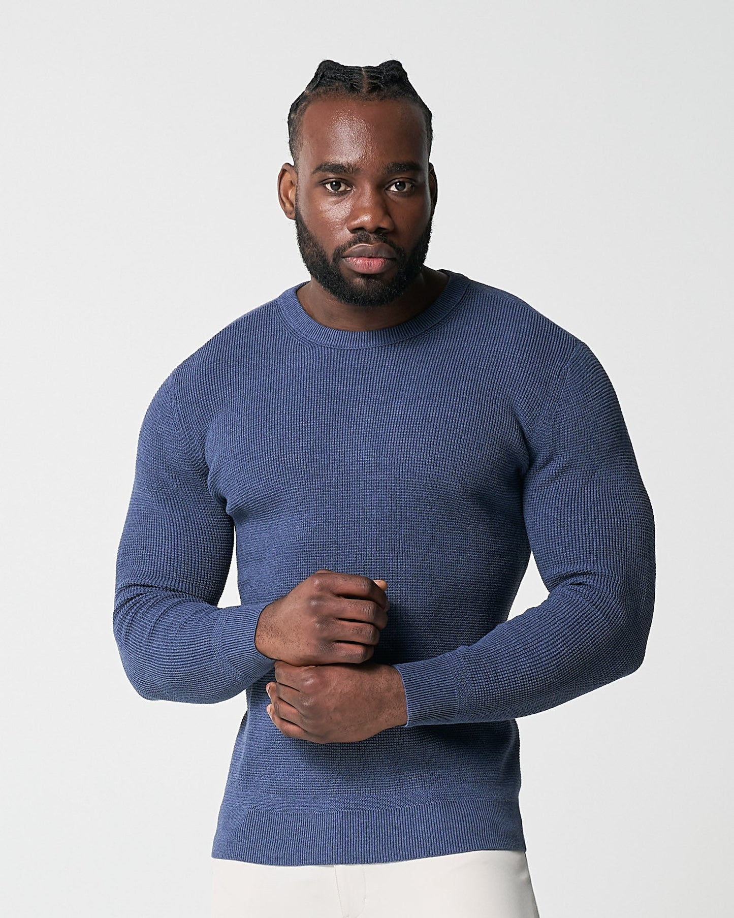 Heavy Knit Crewneck  - Navy