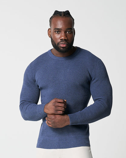 Heavy Knit Crewneck  - Navy