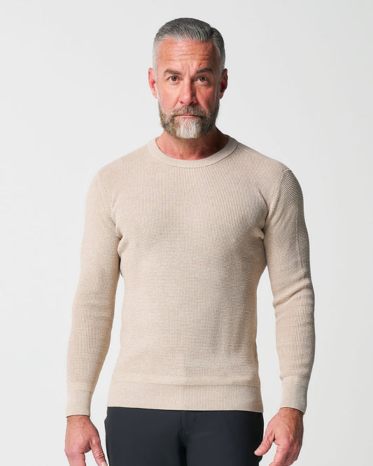 Heavy Knit Crewneck  - Tan