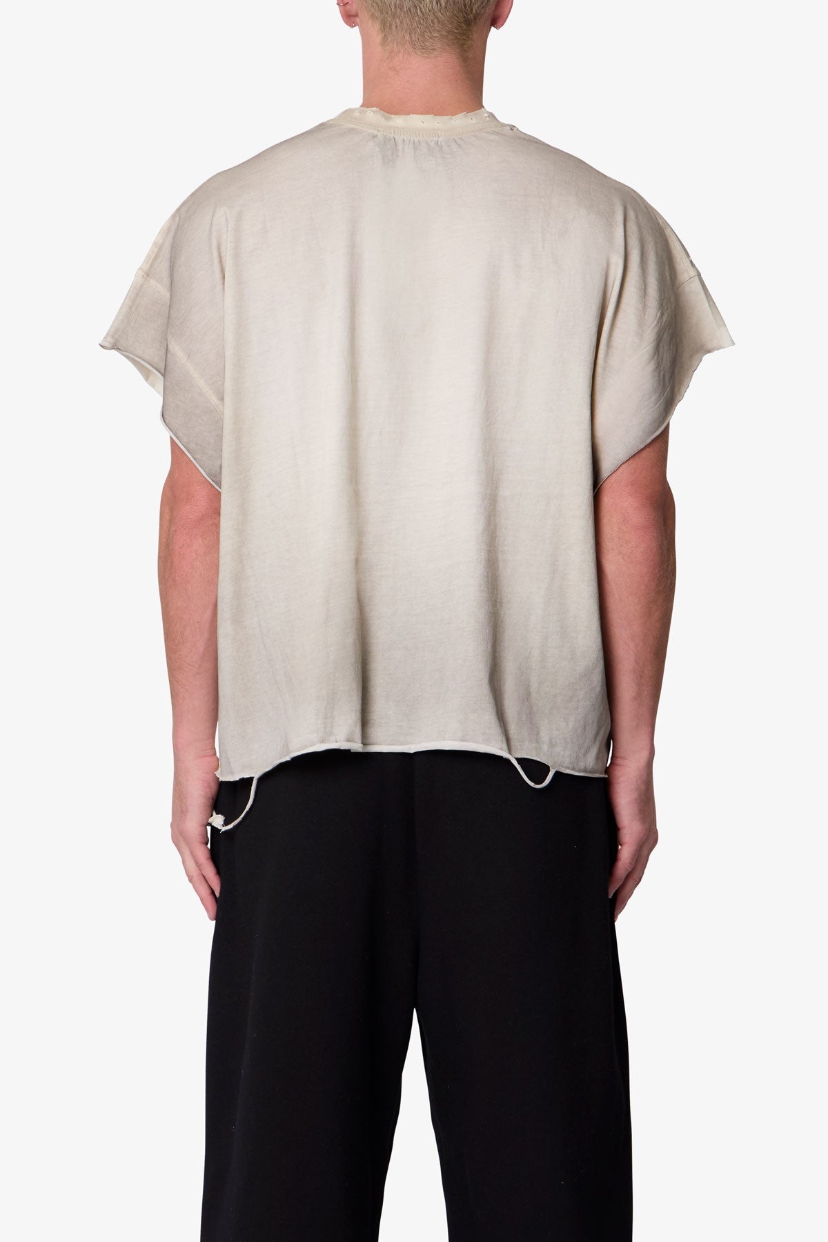 Tattered Cut Off Tee - Off White