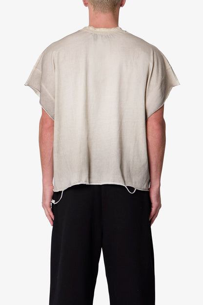 Tattered Cut Off Tee - Off White