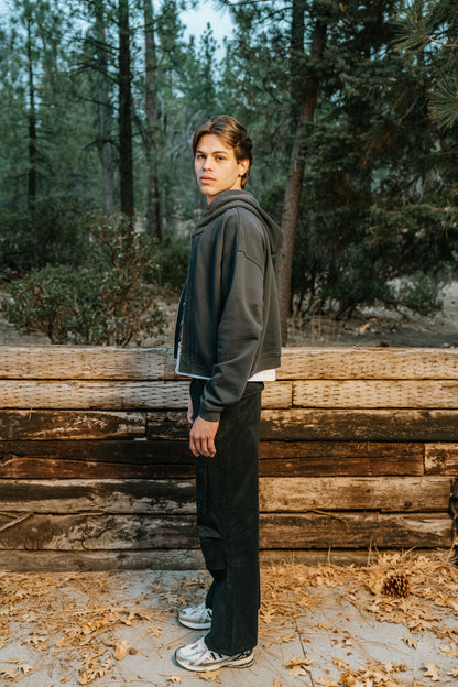 The Perfect Zip Up Hoodie - Aged Black