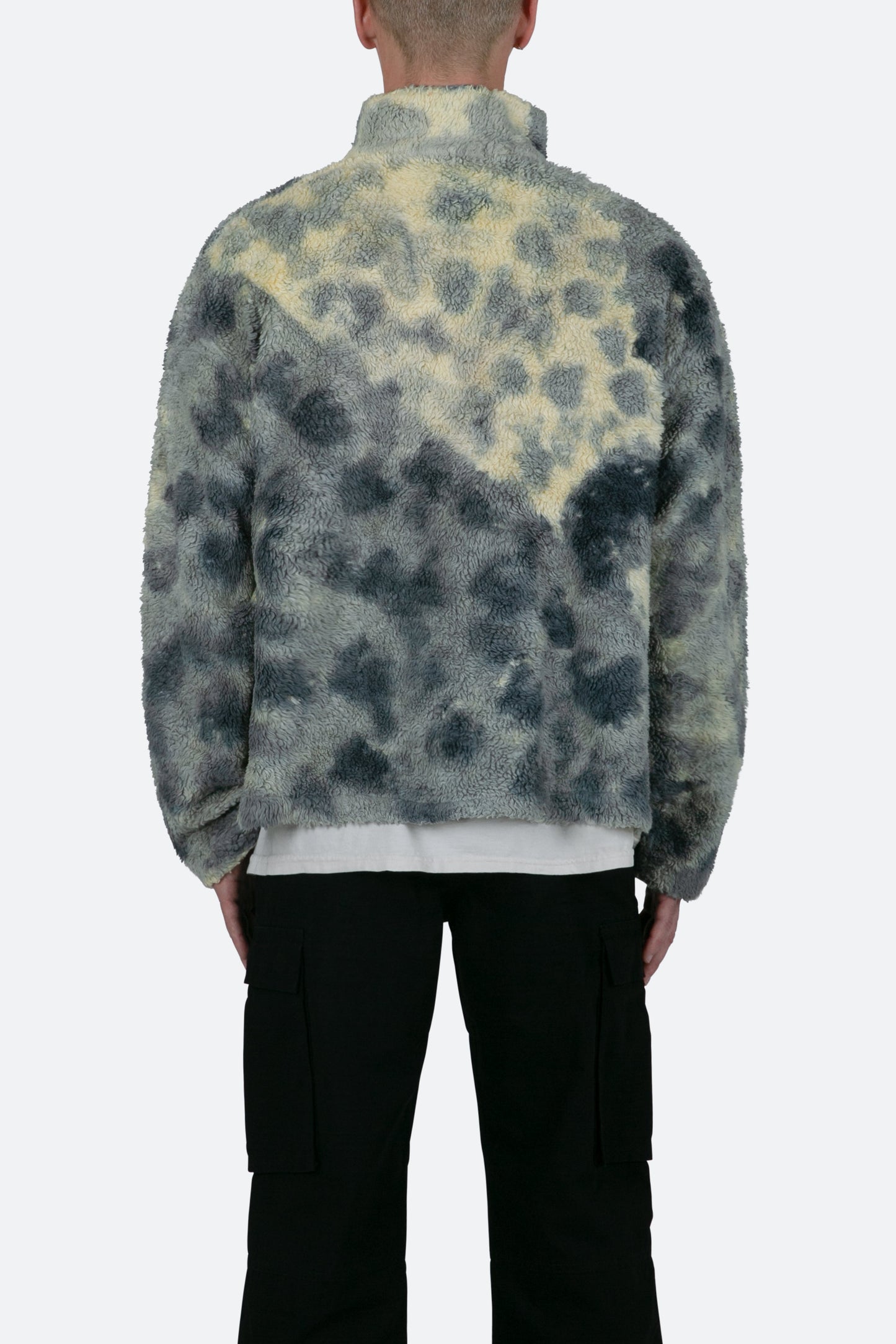 Tie Dye Sherpa Pullover - Blue/Multi