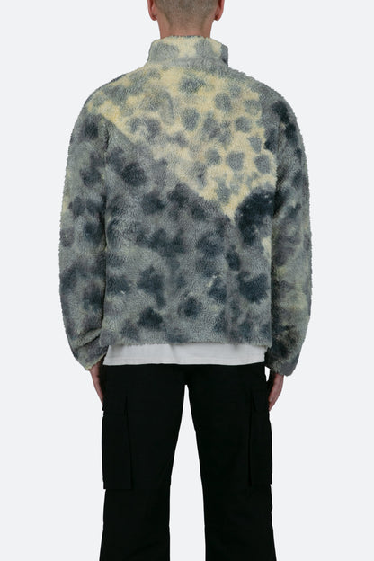 Tie Dye Sherpa Pullover - Blue/Multi