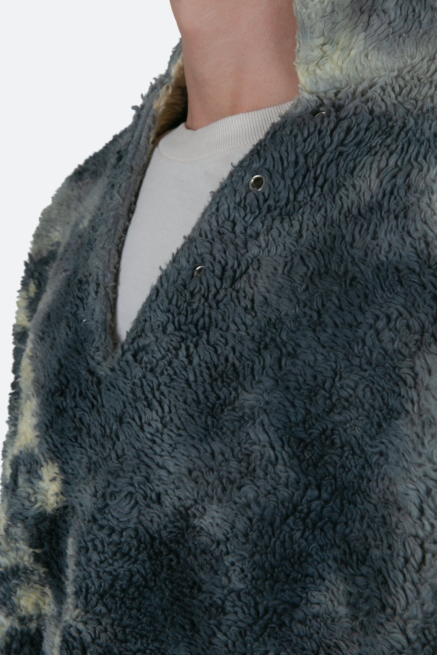 Tie Dye Sherpa Pullover - Blue/Multi