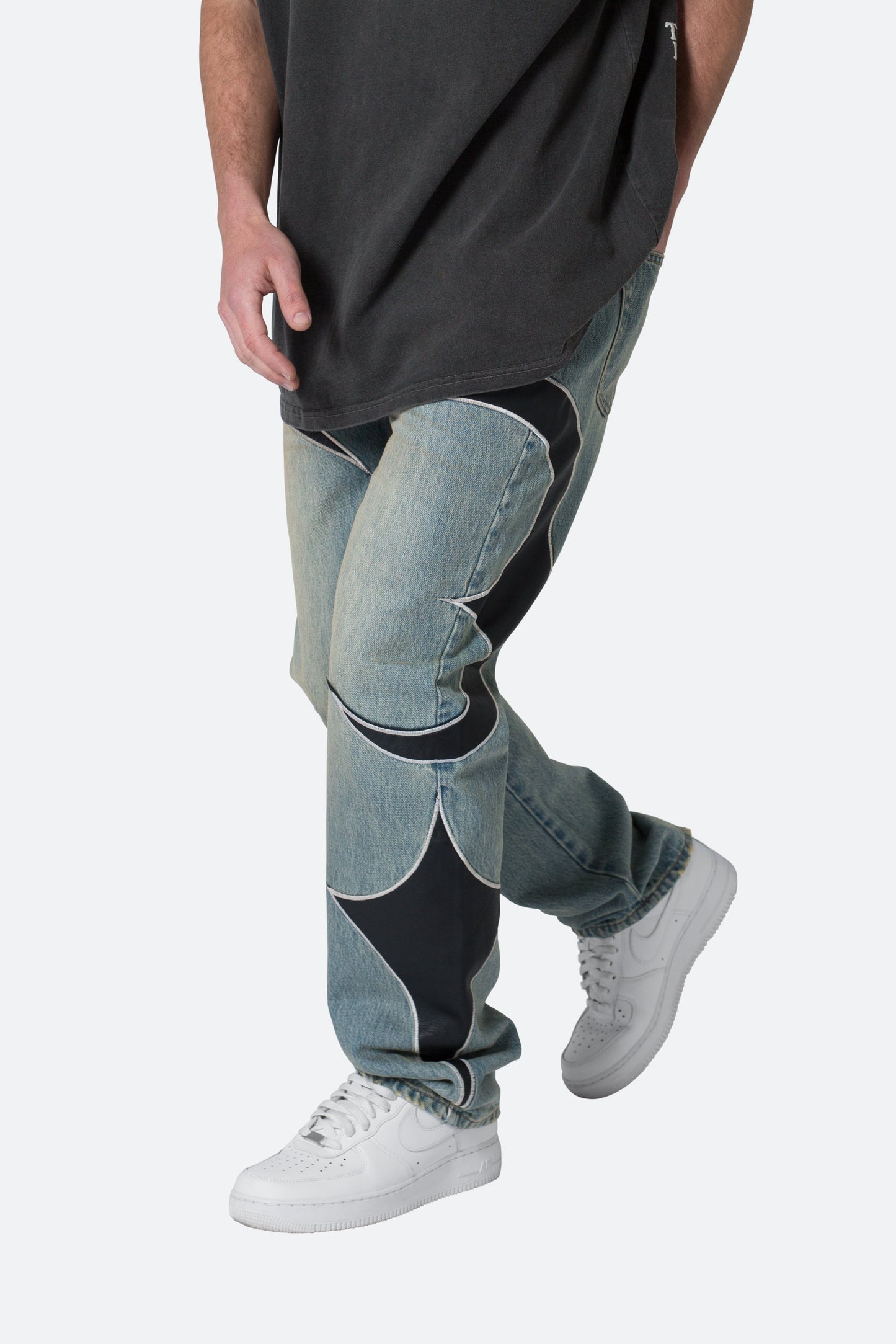 Tribal Patched Denim - Blue/Black