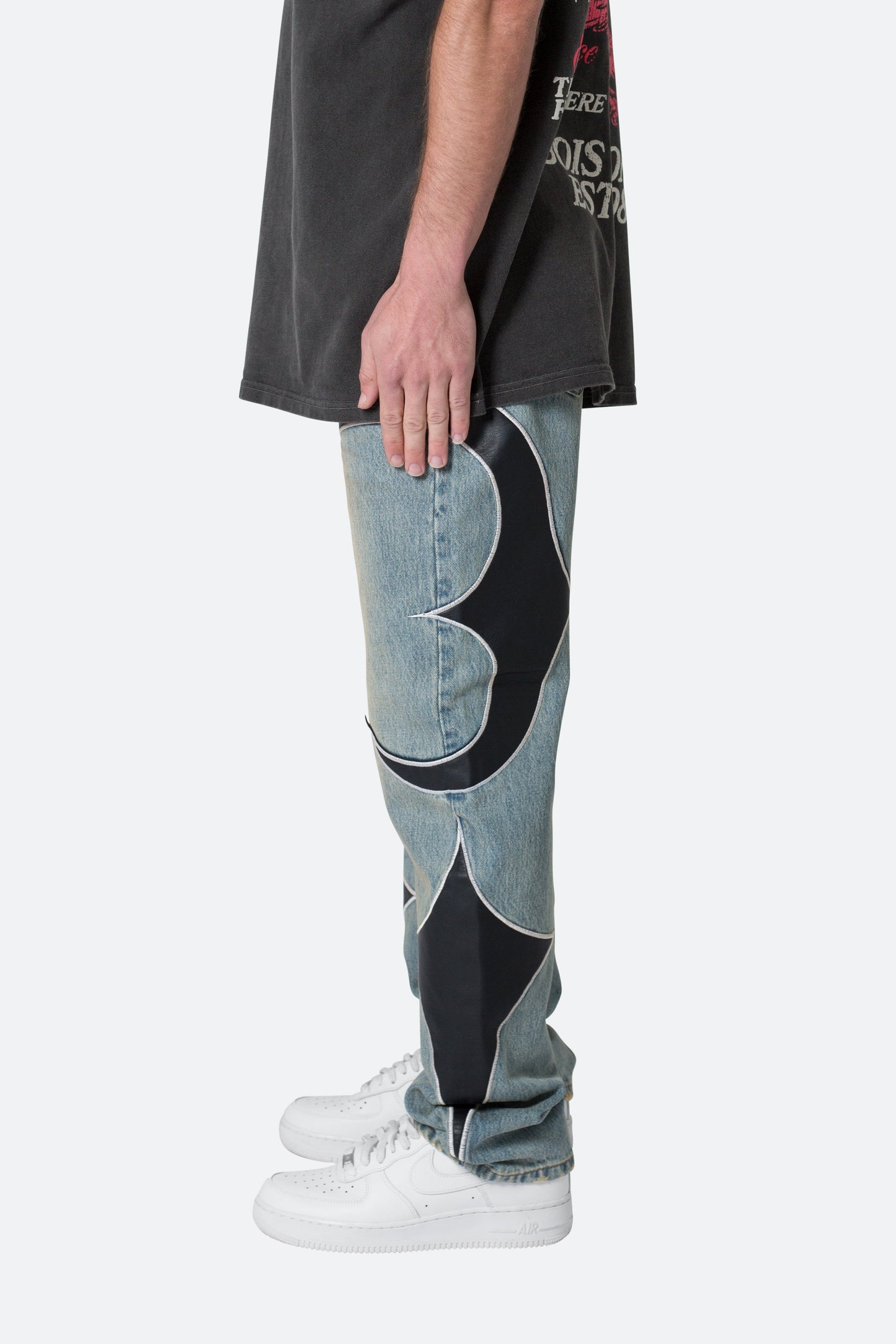 Tribal Patched Denim - Blue/Black