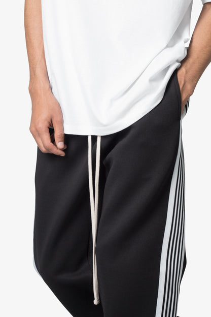 Tricot Side Stripe Pants - Black