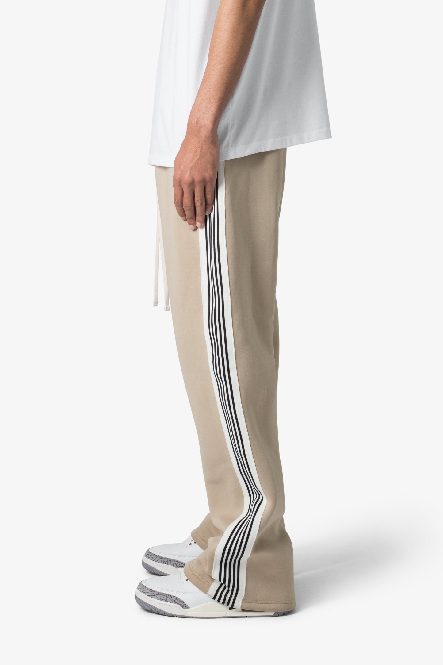 Tricot Side Stripe Pants - Earth