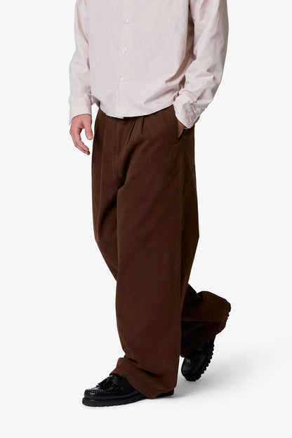 Twill Barrel Trouser - Brown