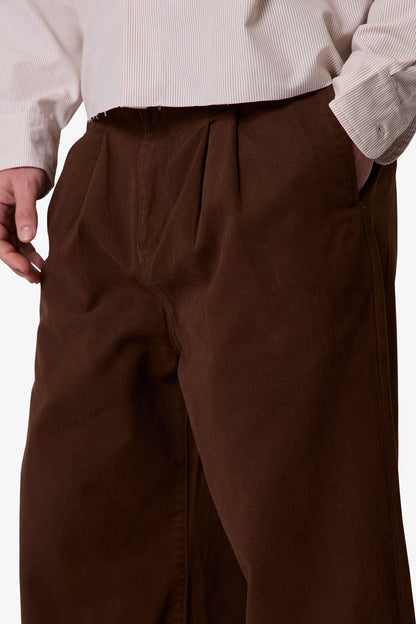 Twill Barrel Trouser - Brown
