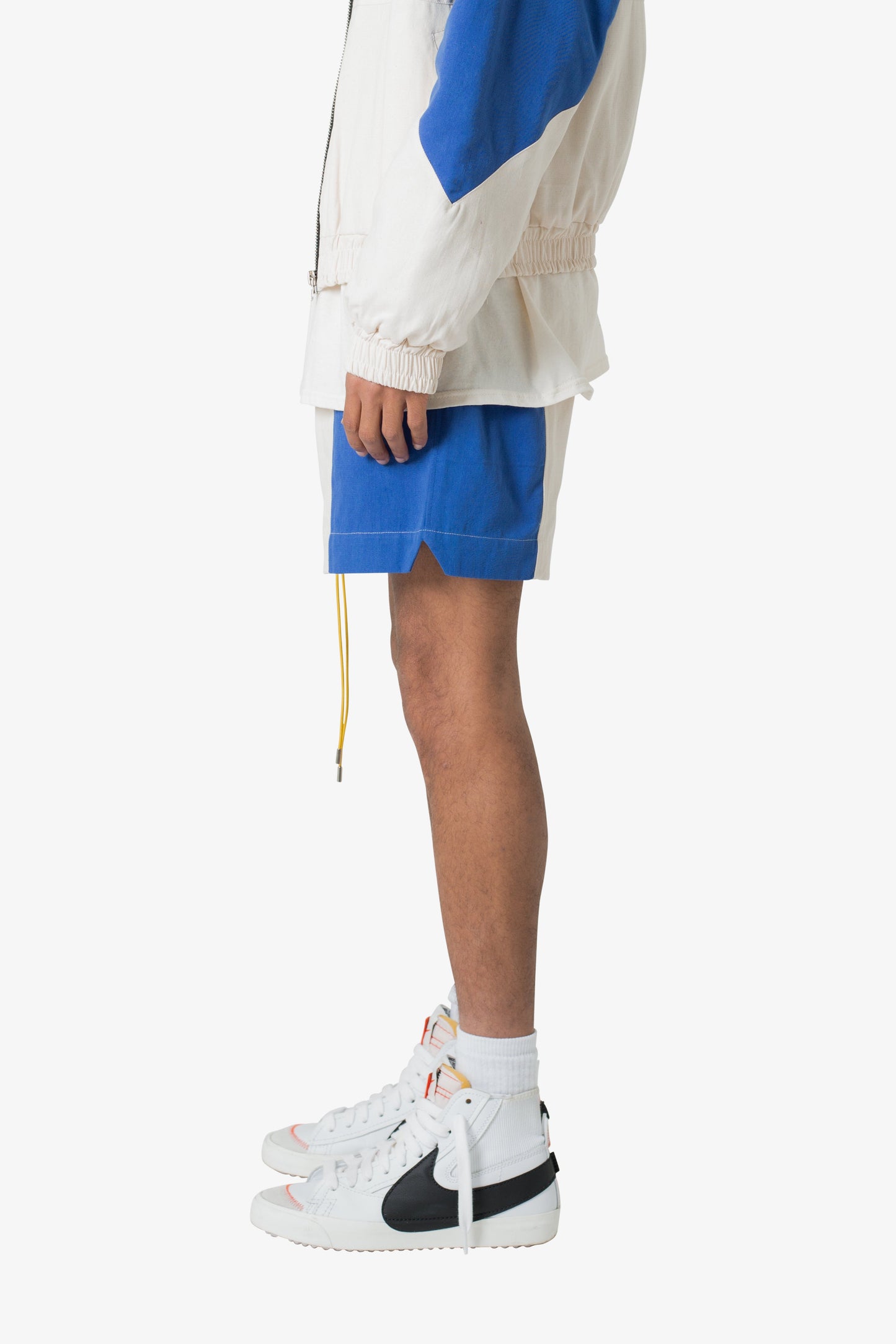 Twill Racing Shorts - Blue/Natural