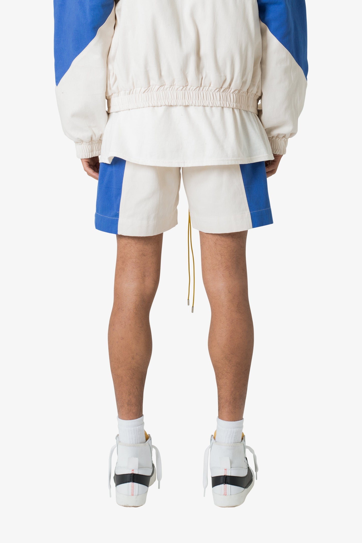 Twill Racing Shorts - Blue/Natural