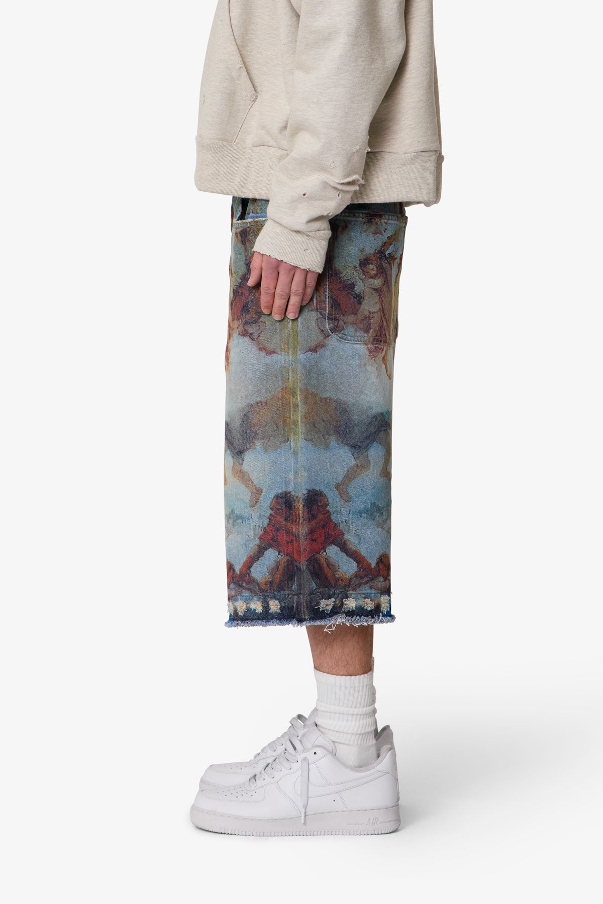 Ultra Baggy Angel Denim Shorts - Multi