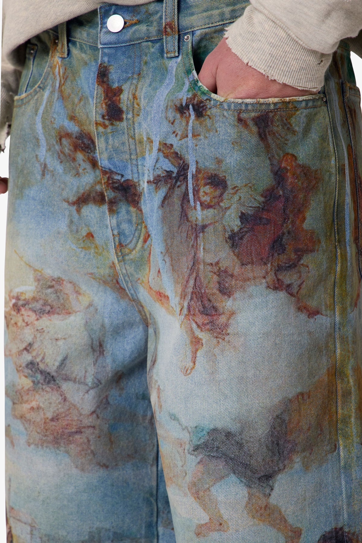 Ultra Baggy Angel Denim Shorts - Multi