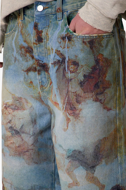 Ultra Baggy Angel Denim Shorts - Multi
