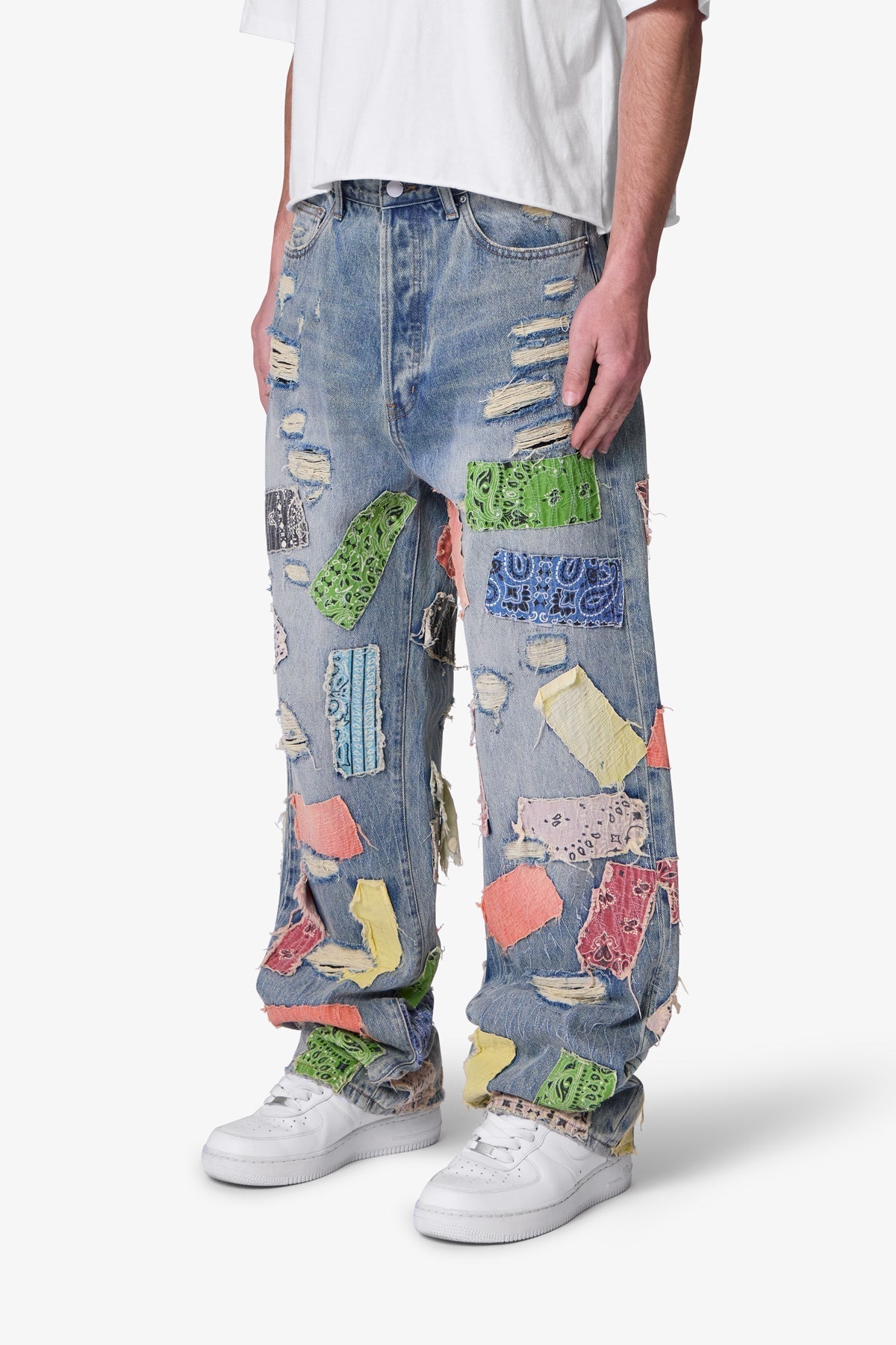 Ultra Baggy Bandana Patch Denim - Blue/Multi