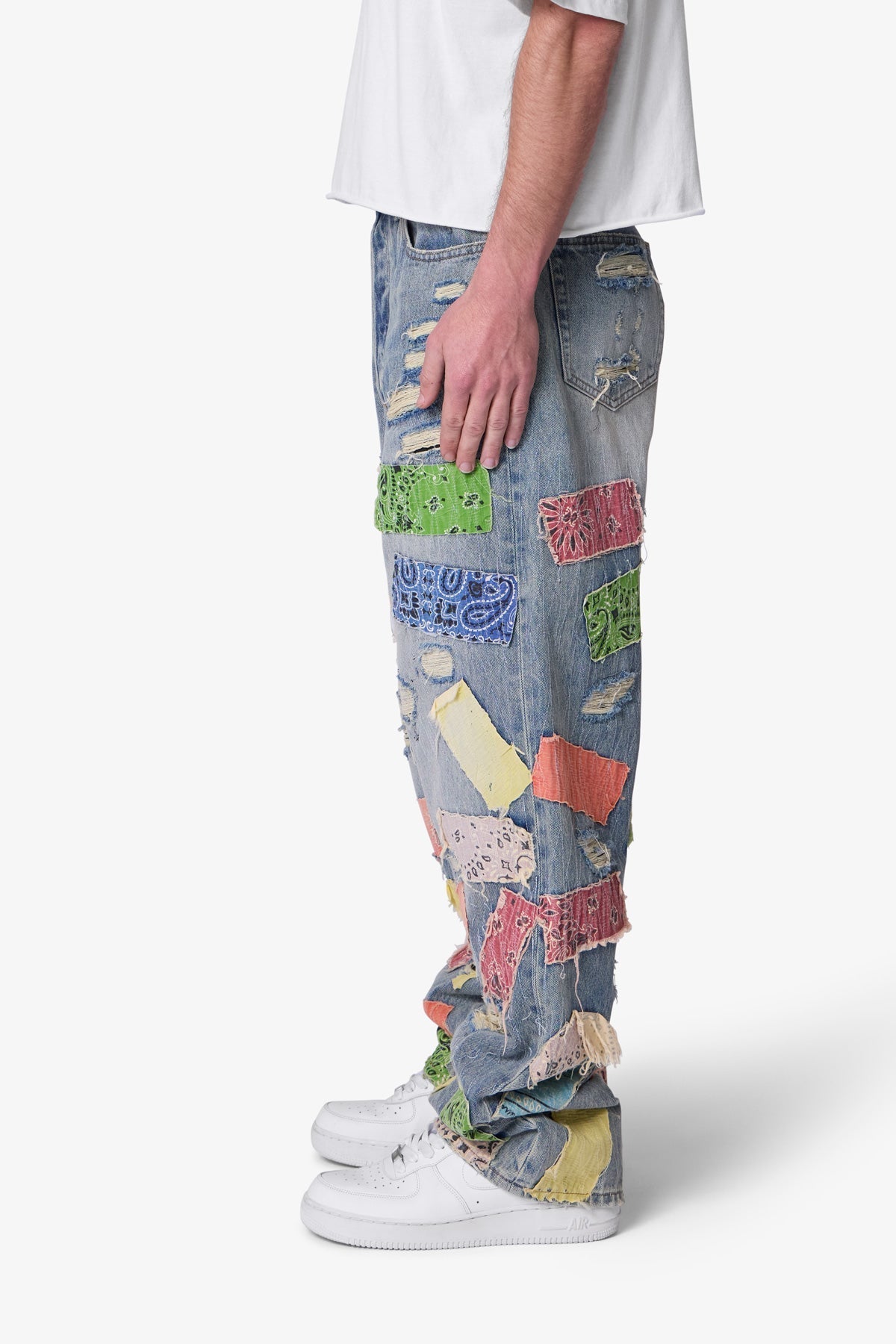 Ultra Baggy Bandana Patch Denim - Blue/Multi