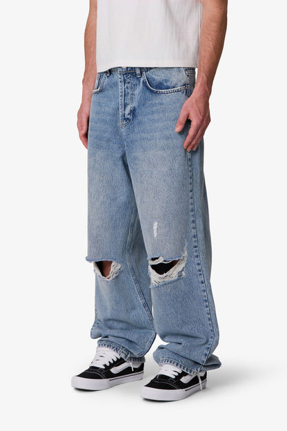 Ultra Baggy Blowout Denim - Washed Vintage Blue