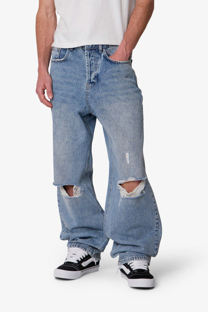 Ultra Baggy Blowout Denim - Washed Vintage Blue