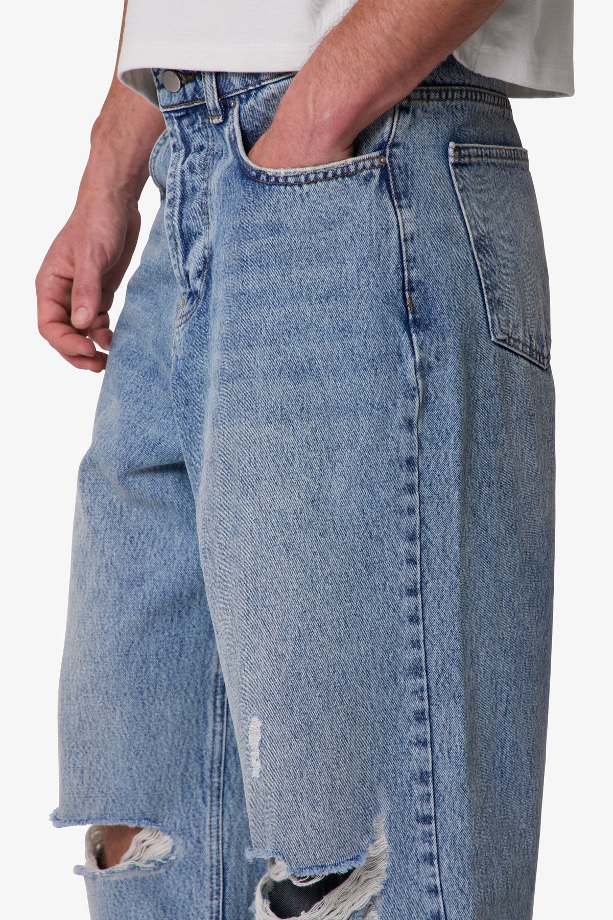Ultra Baggy Blowout Denim - Washed Vintage Blue