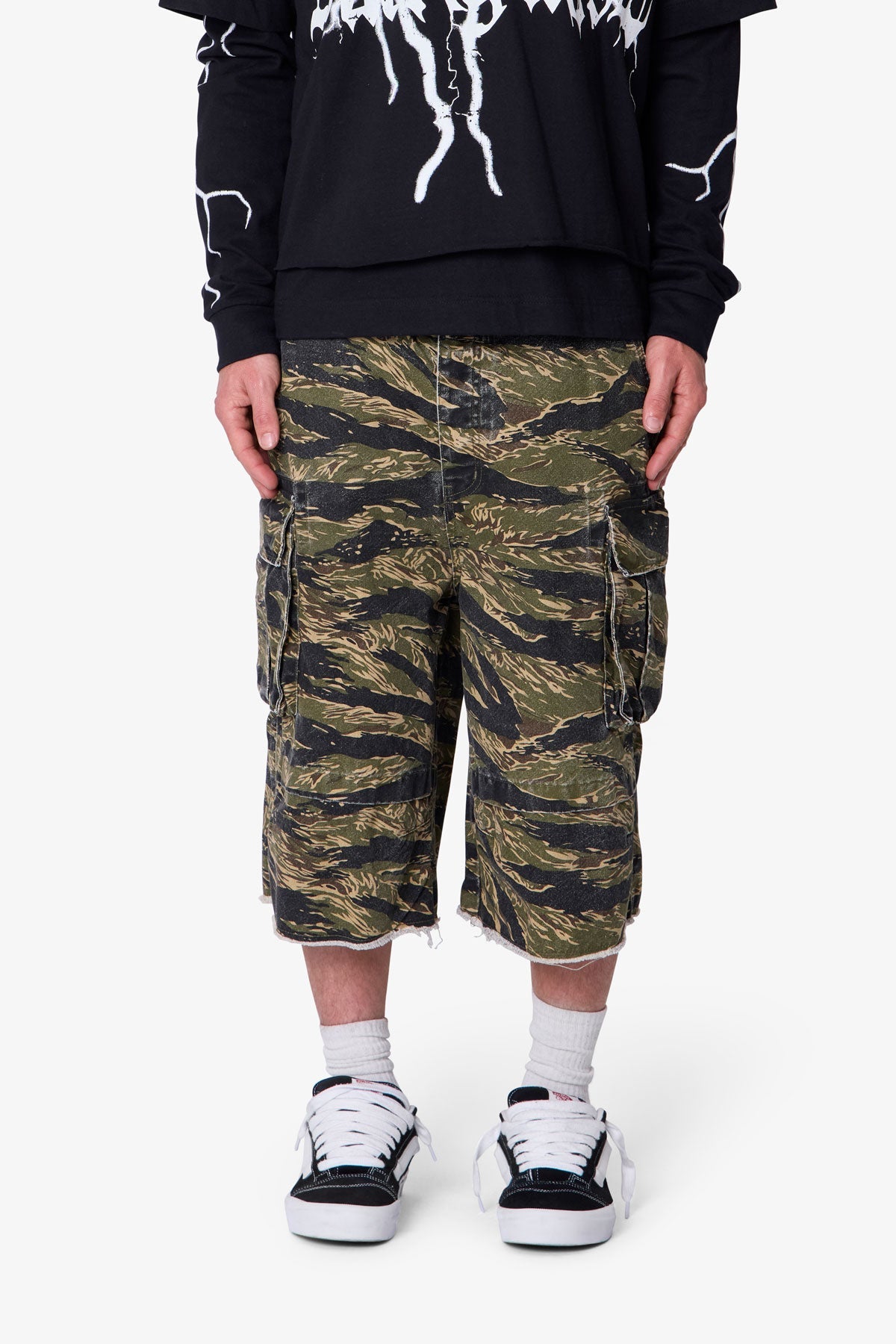 Ultra Baggy Cargo Shorts - Tiger Camo