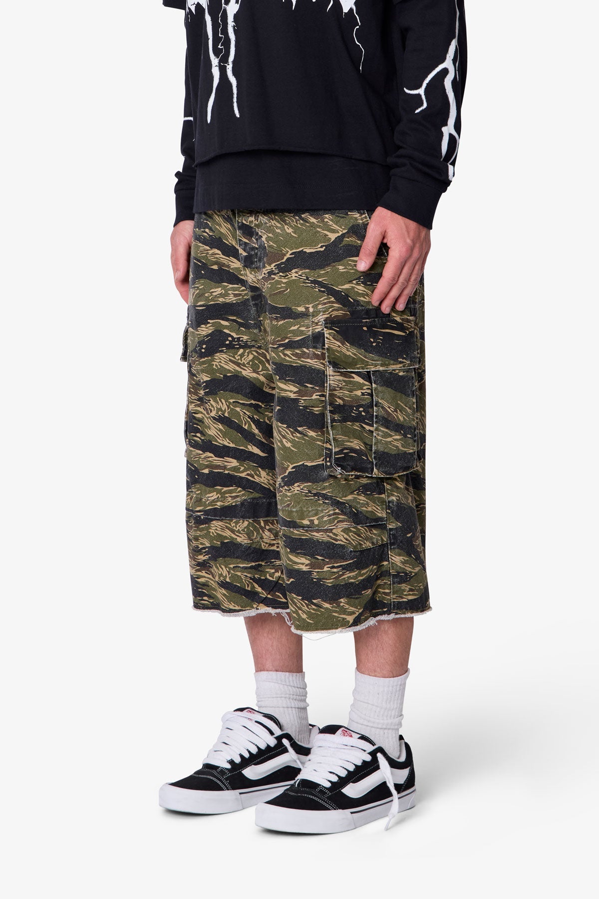 Ultra Baggy Cargo Shorts - Tiger Camo