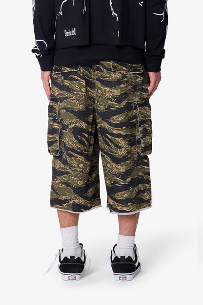 Ultra Baggy Cargo Shorts - Tiger Camo