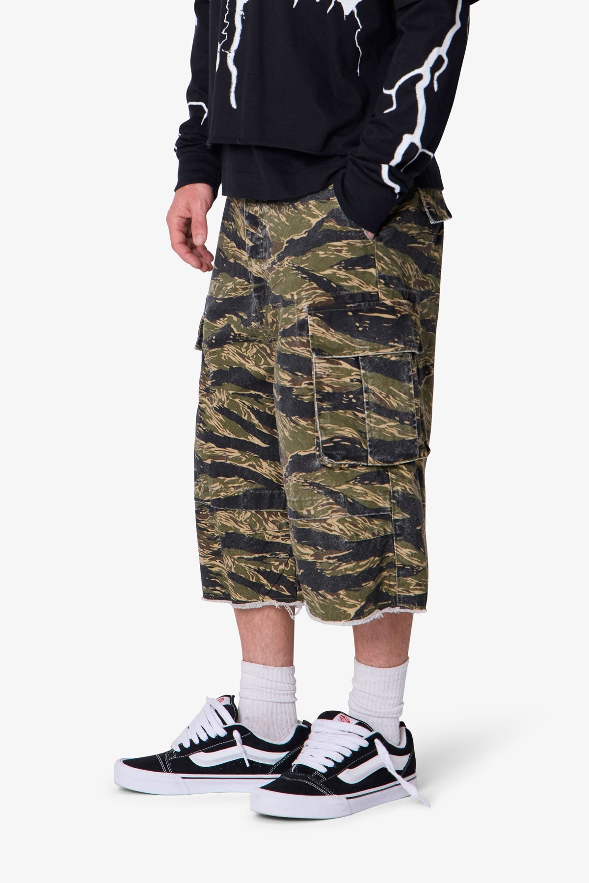 Ultra Baggy Cargo Shorts - Tiger Camo