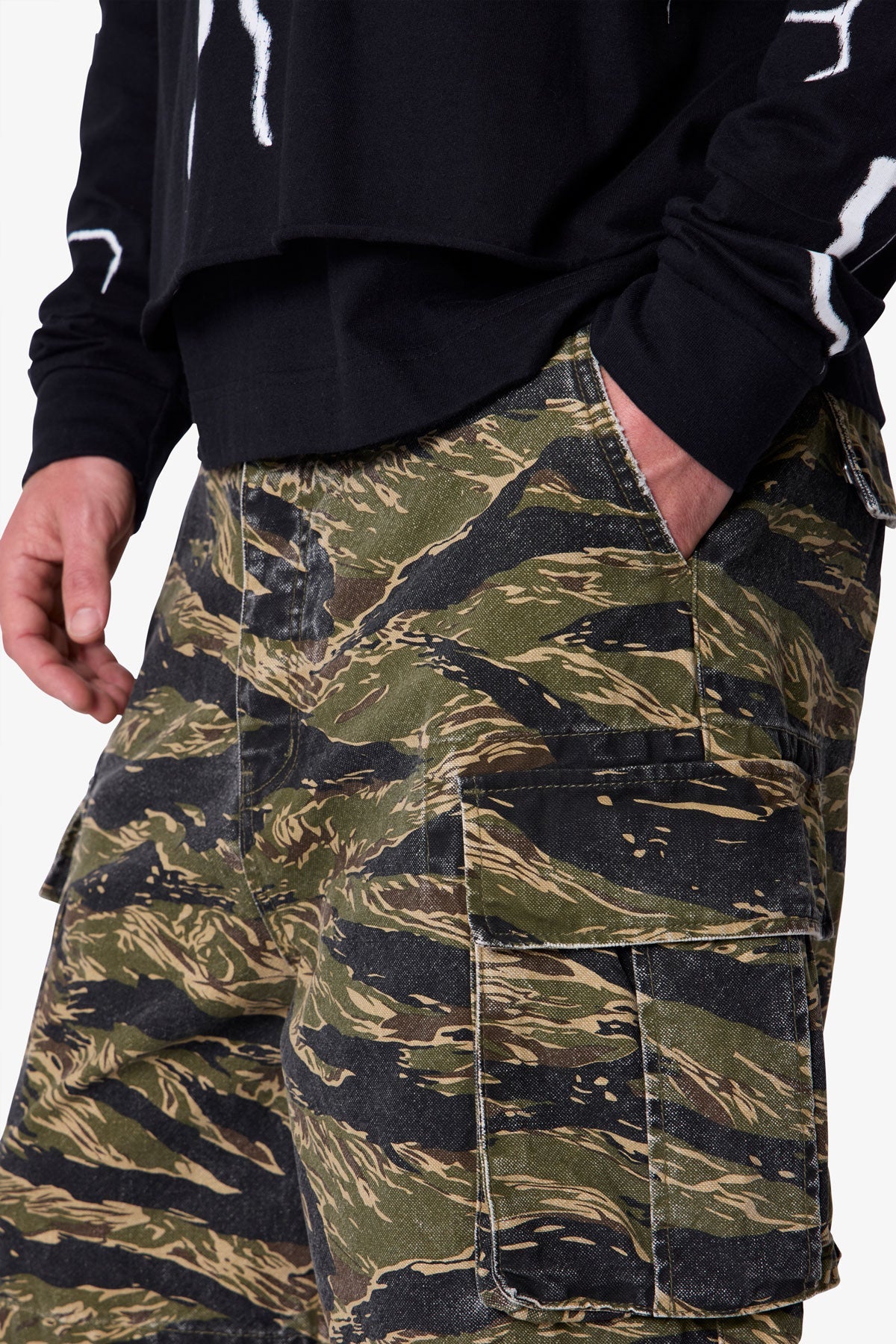 Ultra Baggy Cargo Shorts - Tiger Camo