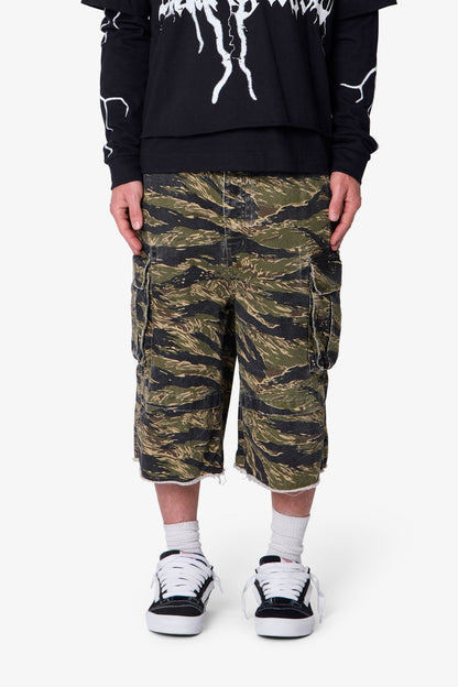 Ultra Baggy Cargo Shorts - Tiger Camo
