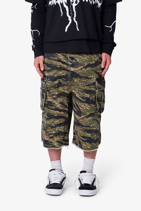 Ultra Baggy Cargo Shorts - Tiger Camo