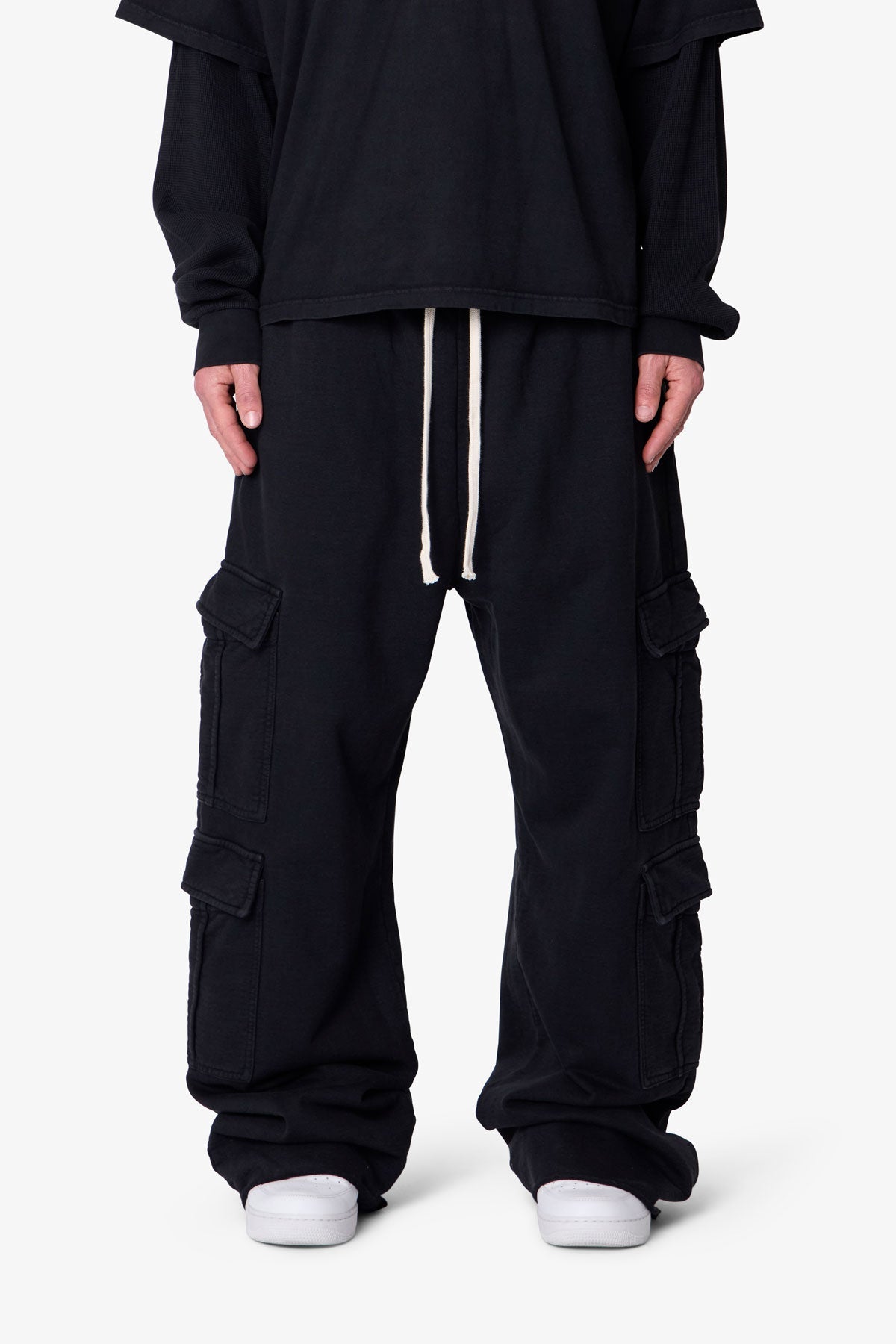 Ultra Baggy Cargo Sweatpants - Vintage Black