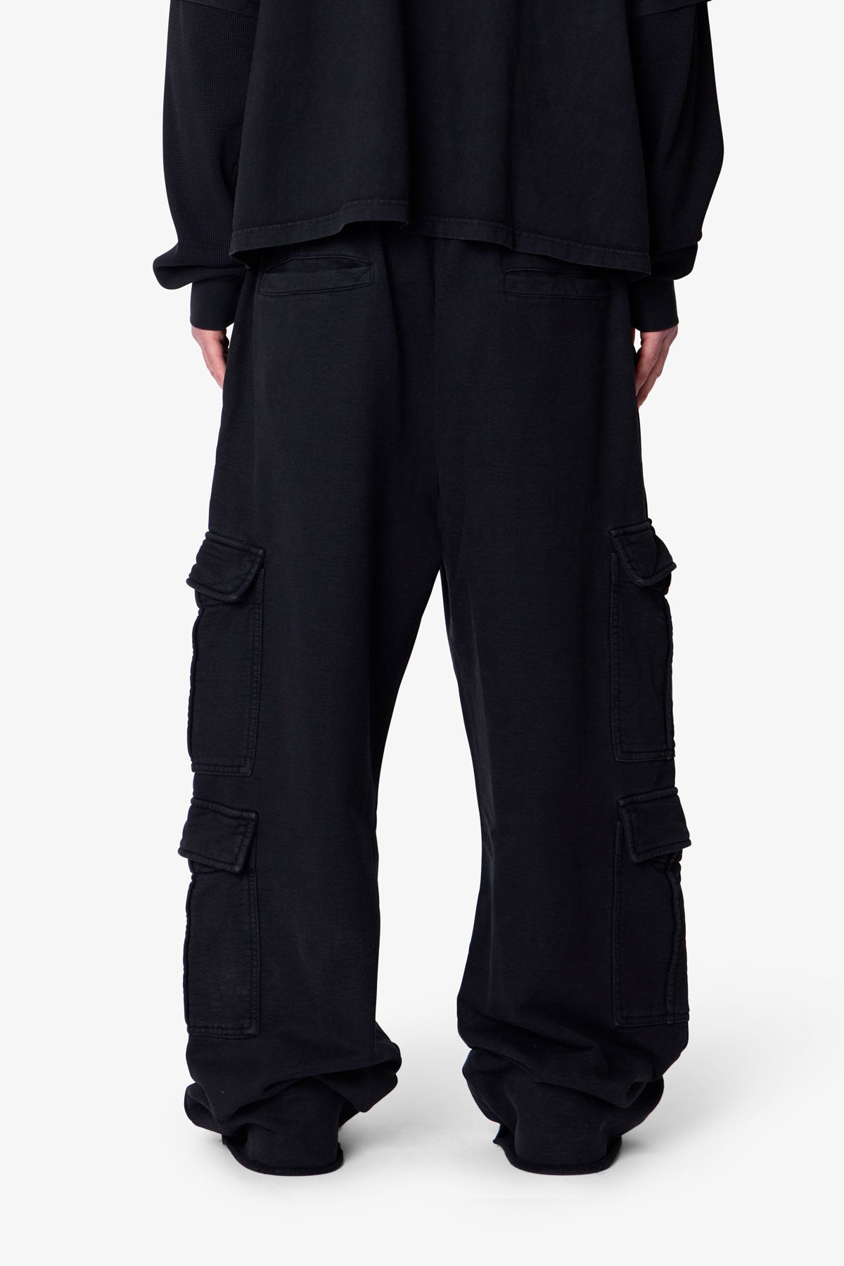 Ultra Baggy Cargo Sweatpants - Vintage Black