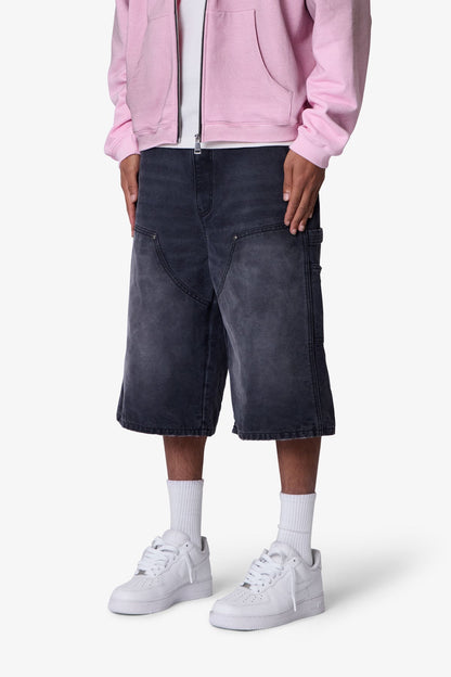 Ultra Baggy Carpenter Shorts - Washed Black
