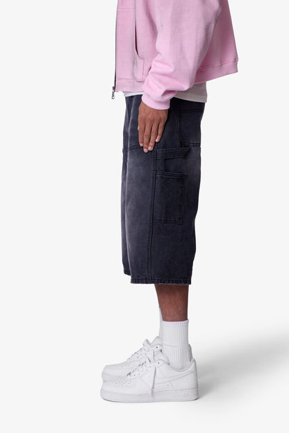 Ultra Baggy Carpenter Shorts - Washed Black
