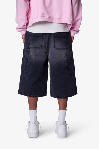 Ultra Baggy Carpenter Shorts - Washed Black