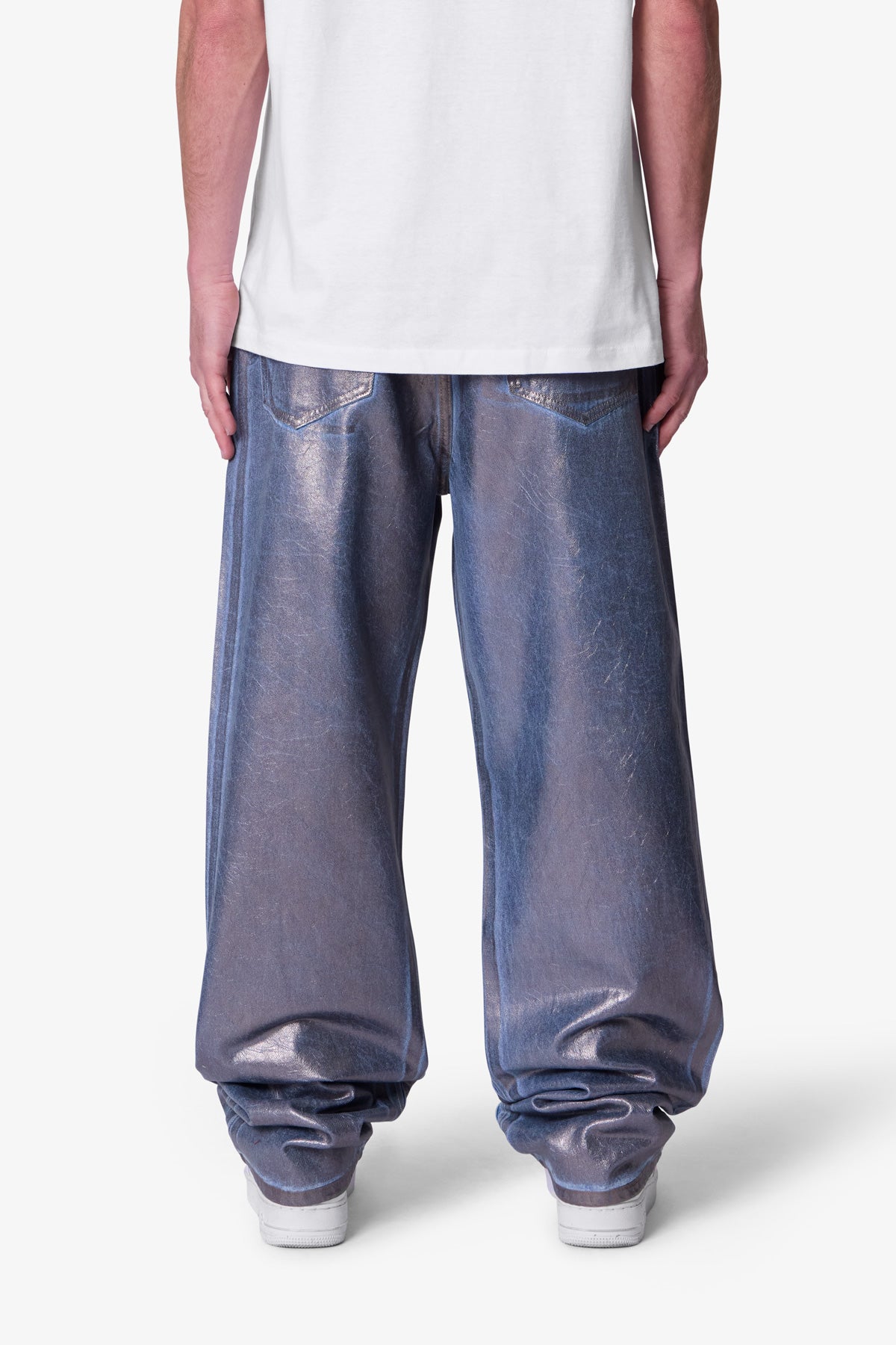 Ultra Baggy Chrome Sprayed Denim - Blue/Silver