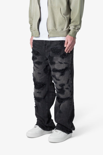 Ultra Baggy Distressed Denim - Vintage Black