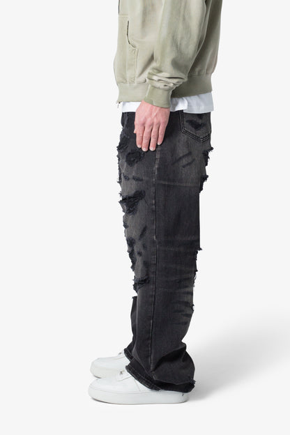 Ultra Baggy Distressed Denim - Vintage Black