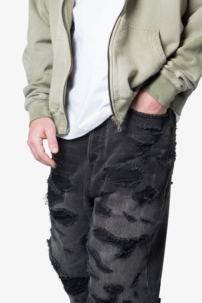 Ultra Baggy Distressed Denim - Vintage Black