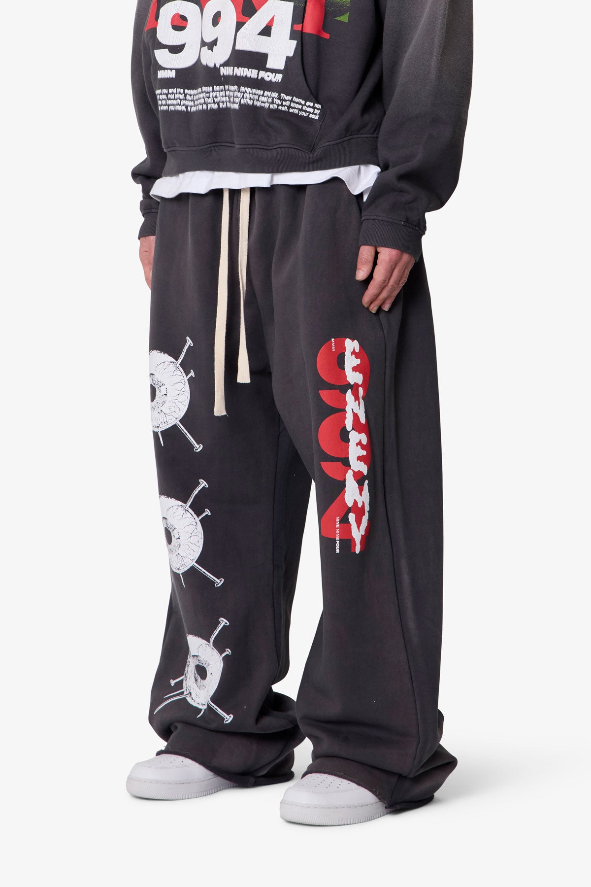 Ultra Baggy Enemy Sweatpants - Washed Black
