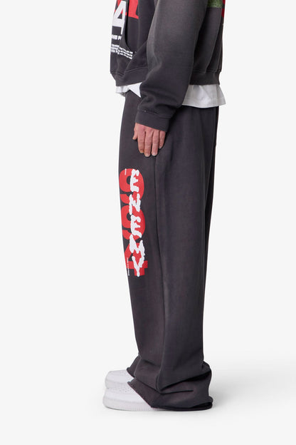 Ultra Baggy Enemy Sweatpants - Washed Black