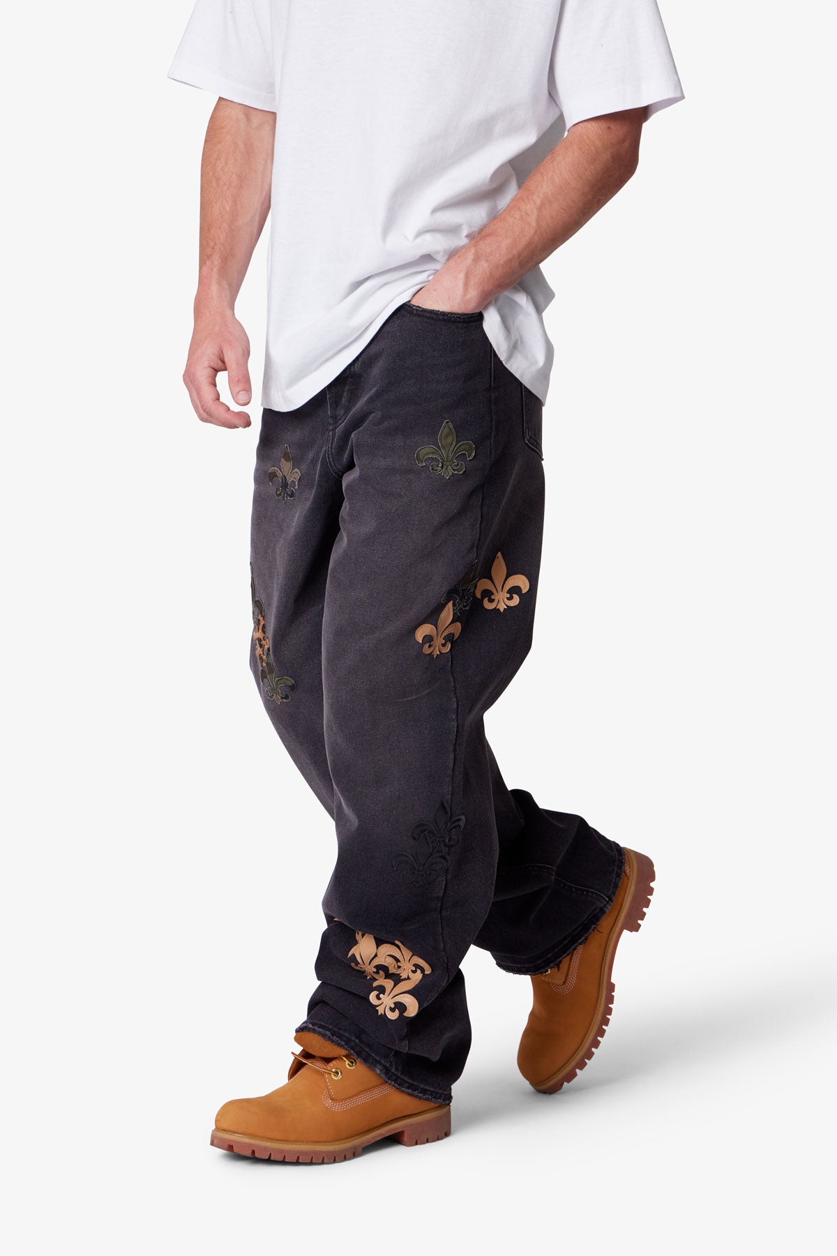 Ultra Baggy Fleur Denim - Black